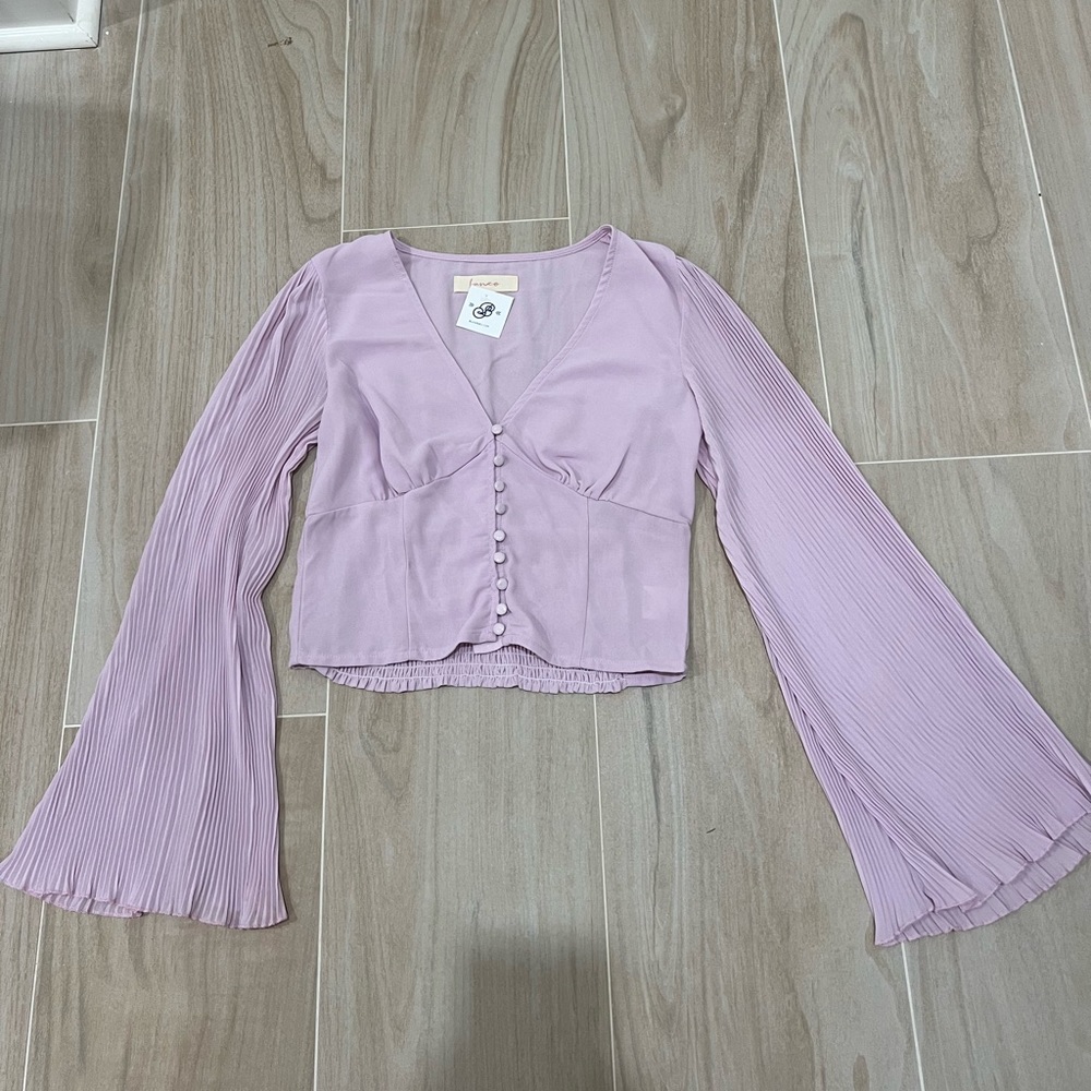 Fanco Lavendar Button Down Blouse